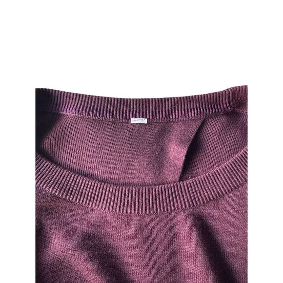 Lululemon Bring It Backbend Burgundy Open Back Sweater Cashmere Blend Sz 8 / 10 - Picture 7 of 10